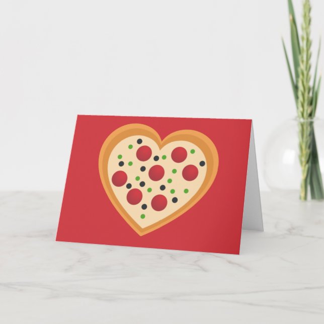 Du måste pizza Me Heart Pun Helgkort (Framsida)