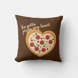 Du måste pizza Me Heart Pun Kudde