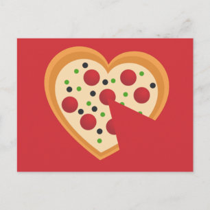 Du måste pizza Me Heart Pun Vykort