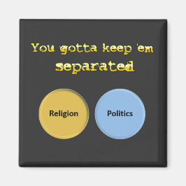 Du måste separera behållan - politik och religion magnet