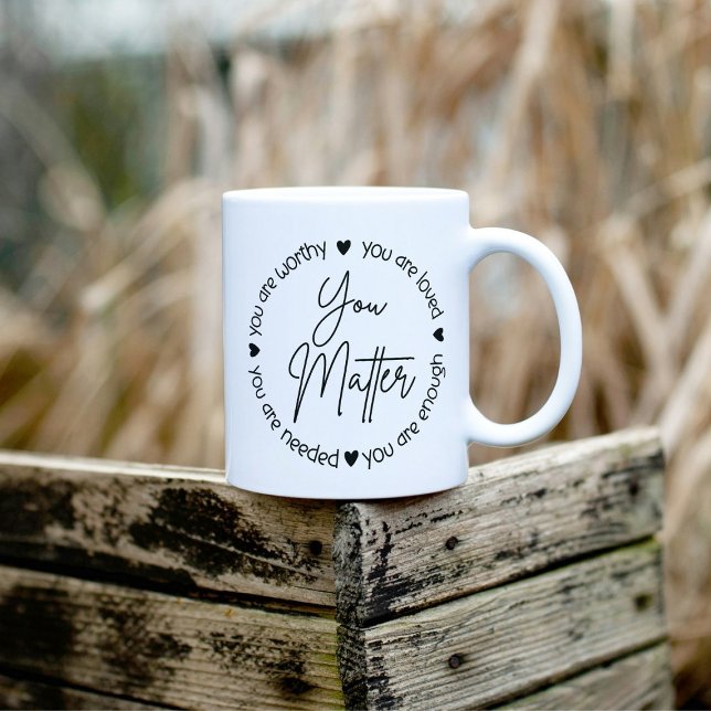 Du mäter psykisk hälsooffert kaffemugg (Skapare uppladdad)
