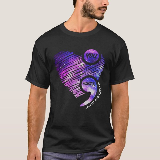 Du mäter Semiolon Mental Health Awareness Kid M T Shirt (Framsida)