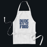 Du med matblått förkläde<br><div class="desc">Lustigt att laga maten med slogan med maten.</div>