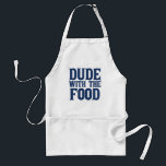 Du med matblått förkläde<br><div class="desc">Lustigt att laga maten med slogan med maten.</div>