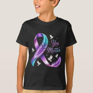 Du medvetenhet om självmord bandesign t shirt