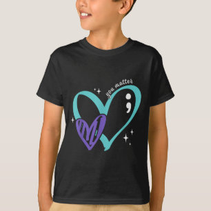 Du medvetenhet om självmordsförebyggande turkos oc t shirt