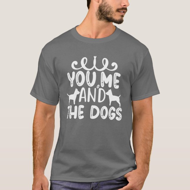 Du Mehe Hund-flickvänner T Shirt (Framsida)