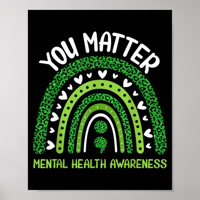 Du Mental Health Awareness Regnbåge Män Kvinnor Ba Poster (Framsidan)