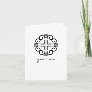 Du + mig Hmong-inspirerat kort