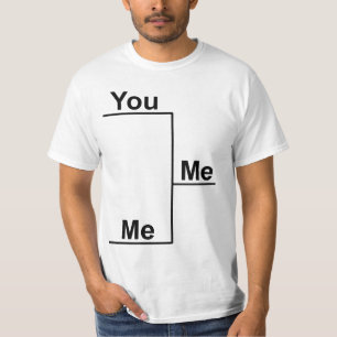 Du mig sätter inom parantes kontra T-tröja Tee Shirt