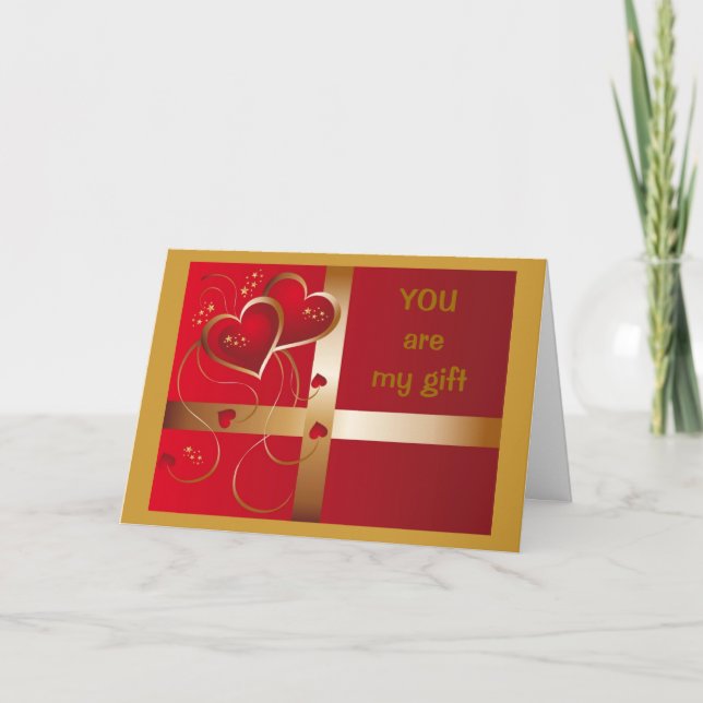 "DU"-MIN GIFT ATT GE ALL ÅR LONG-KÄRLEK/CHMAS HELGKORT (Framsida)