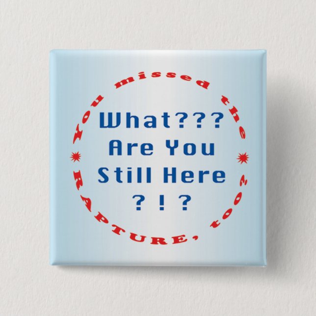 Du missa rapturen… ", knapp (Framsida)