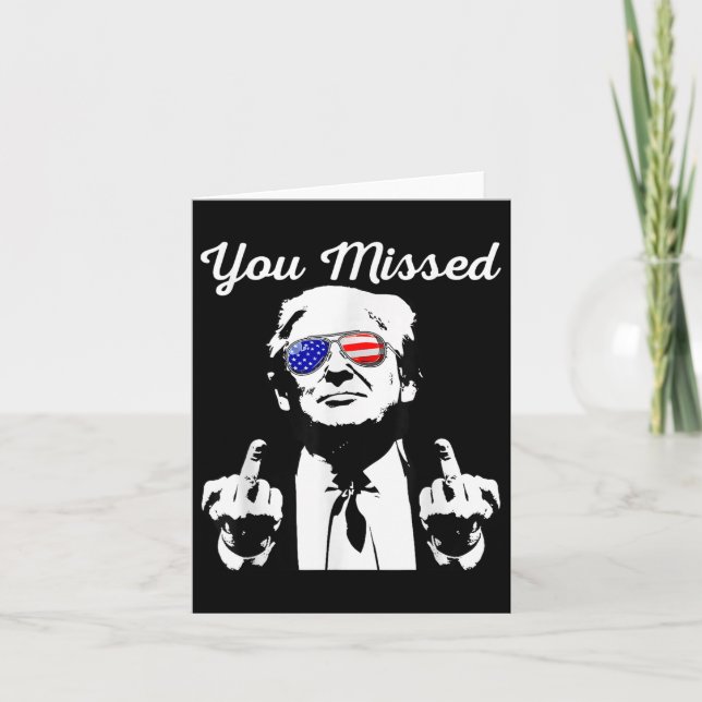 Du missade Shirt, du missade Trump 2024 du missade Kort (Framsida)