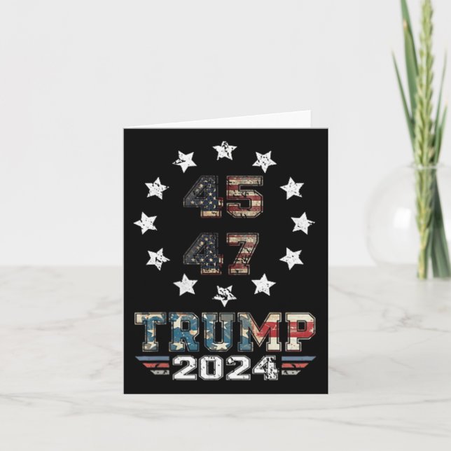 Du missade Trump 2024 US American Flagga 2 Side Kort (Framsida)