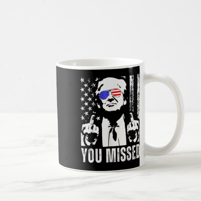 Du missade Trump 2024 US American Flagga Funny (fo Kaffemugg (Höger)