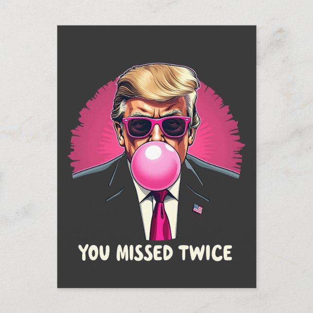 Du missade två gånger trumpval 2024 vykort (Framsida)