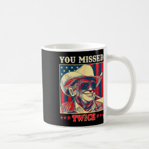 Du Missade Två Gånger Western Trump Cowboy Trump 2 Kaffemugg