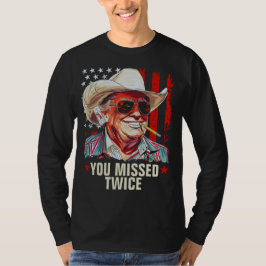 Du missade två gånger Western Trump Cowboy | Trump T Shirt