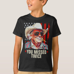 Du missade två gånger Western Trump Cowboy Trump T Shirt