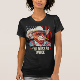 Du missade två gånger Western Trump Cowboy | Trump T Shirt