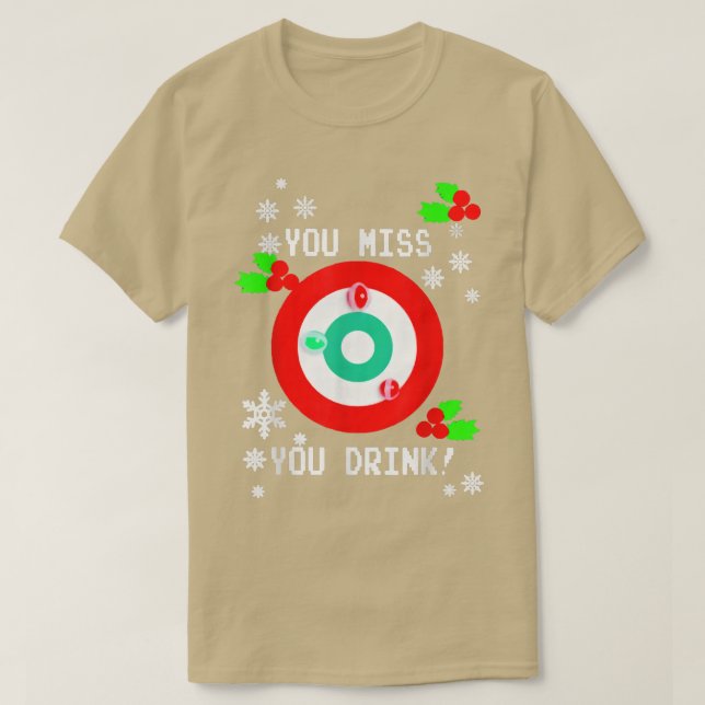 Du missar Game du dricker Game God Jul åt mig T Shirt (Design framsida)