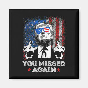 Du Miste Igen - Du Miste - Trump 2025 USA Flagga Magnet