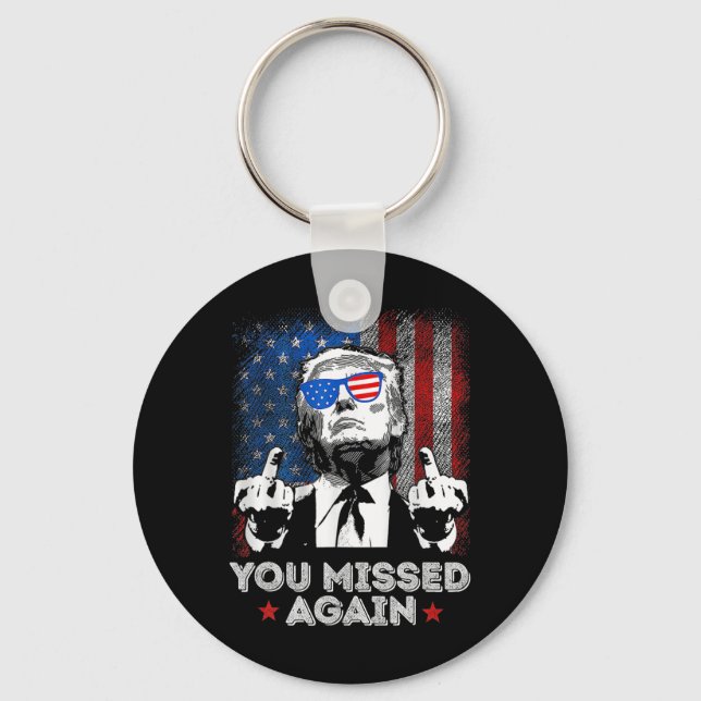 Du Miste Igen - Du Miste - Trump 2025 USA Flagga Nyckelring (Framsida)