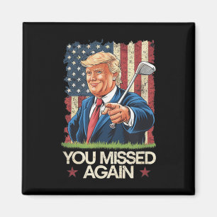 Du Miste Igen Trump 2024 Usa Flagga Magnet