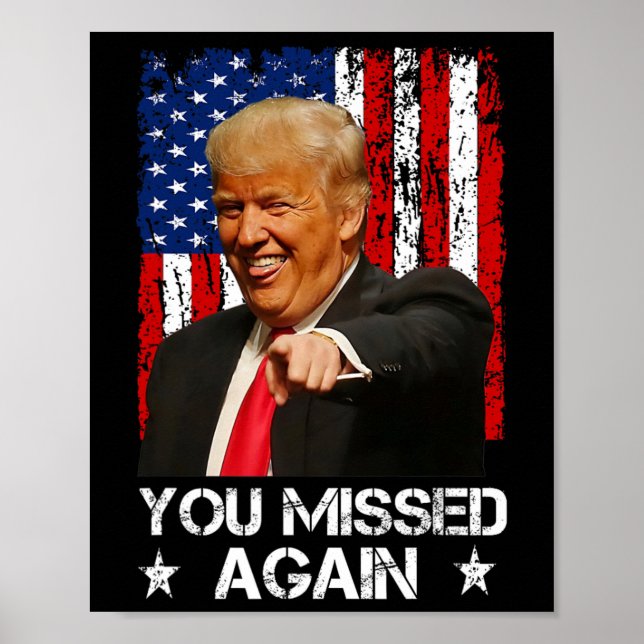 Du Miste Igen Trump 2025 Usa Flagga 2  Poster (Framsidan)