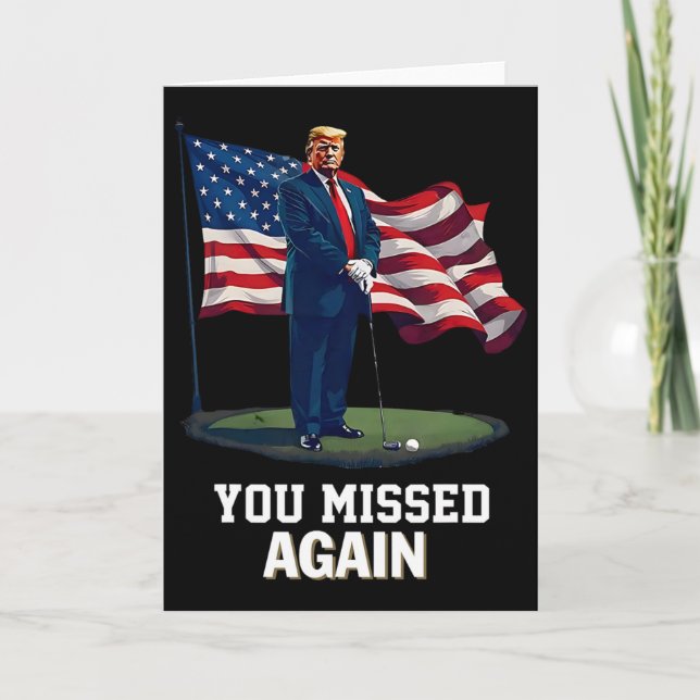 Du Miste Igen Trump 2025 Usa Flagga 3 Kort (Framsida)
