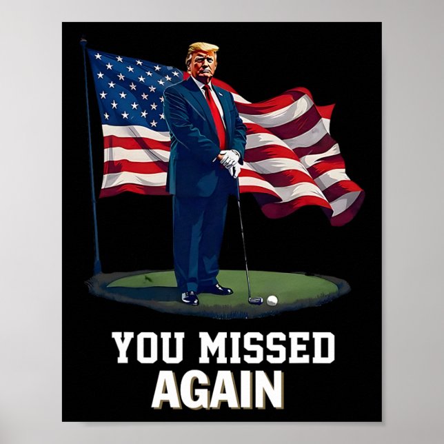 Du Miste Igen Trump 2025 Usa Flagga 3  Poster (Framsidan)