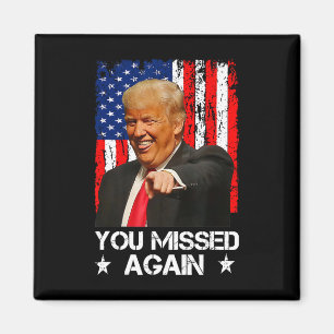 Du Miste Igen Trump 2025 Usa Flagga Magnet