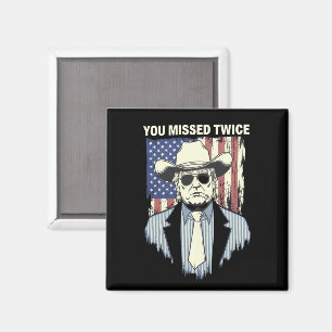 Du Miste Två Gånger Western Trump Cowboy Trump 202 Magnet