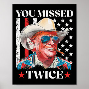 Du Miste Två Gånger Western Trump Cowboy Trump 202 Poster