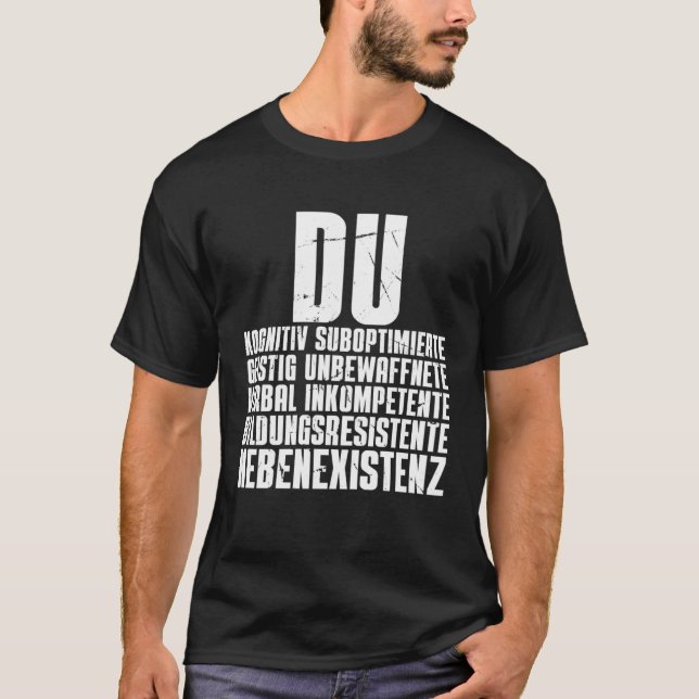 Du Nebenexistenz Insulation Ich Hasse Menschen T Shirt (Framsida)