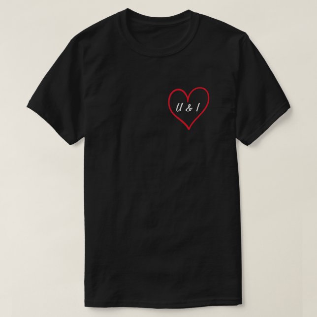 Du och I T-shirt (svart) (Design framsida)