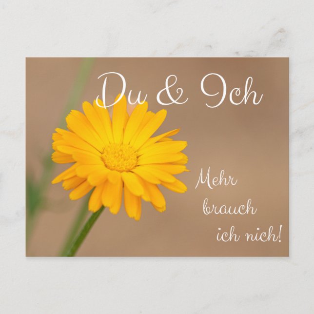 Du och Ich! Mehr brauch nich! Vykort (Framsida)