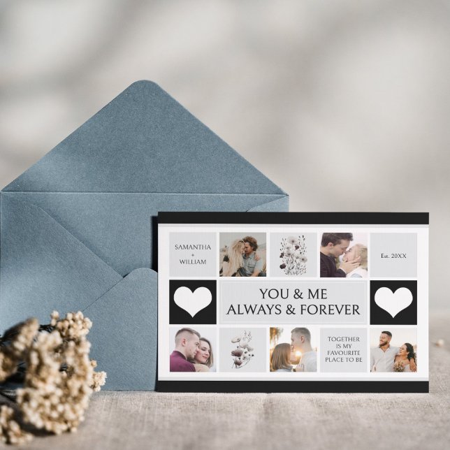 Du och jag alltid & för evigt fotokollage  julkort (Skapare uppladdad)