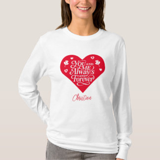 Du och jag alltid och för alltid parvalentin t shirt