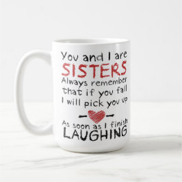 Du och jag är systerkaffemuggen kaffemugg