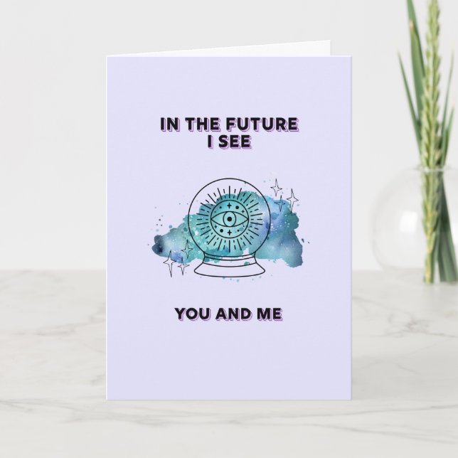 Du och jag Crystal Boll Valentine Day Card Helgkort (Framsida)