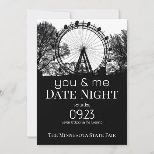 Du och jag Ferris Wheel Datum natt Inbjudningar