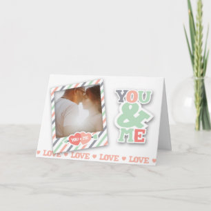 Du och jag Heart Ram Photo Valentineser Helgkort