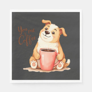 Du och jag Kaffe - Söt Corgi & Mysig Brygd Pappersservett