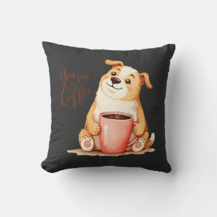 Du och jag Kaffe - Söt Corgi & Mysigt kaffe Kudde