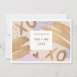 Du och jag Kärlek XOXO Valentine Day Card Inbjudningar