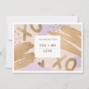 Du och jag Kärlek XOXO Valentine Day Card Inbjudningar