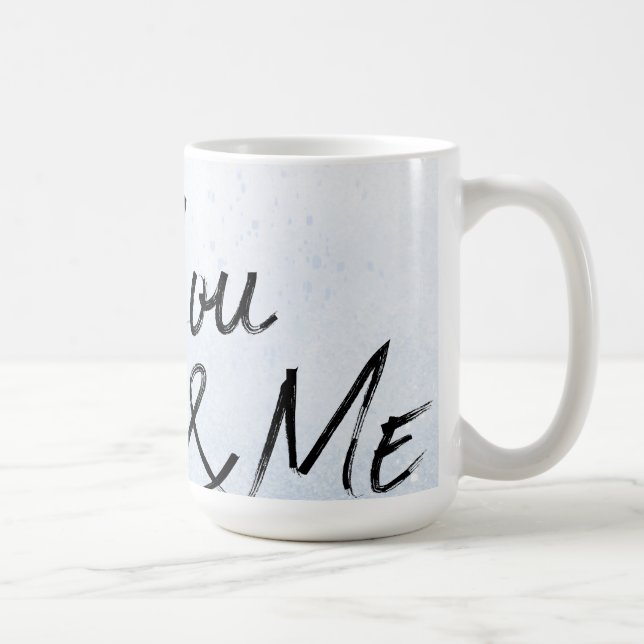 "Du och jag - Minimal blå Kärlek mugg (Höger)