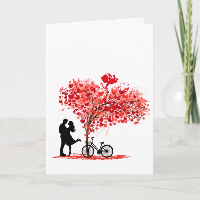 Du och jag, och Cupid Personlig Vikad Kort (Framsida)
