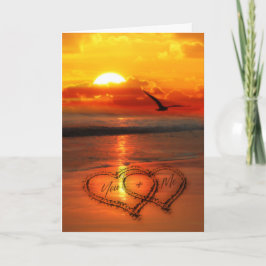 Du och jag skrev på Sand Valentine Day Helgkort